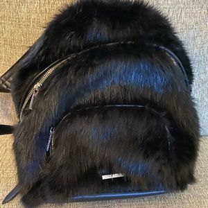 Kendall & Kylie faux fur backpack